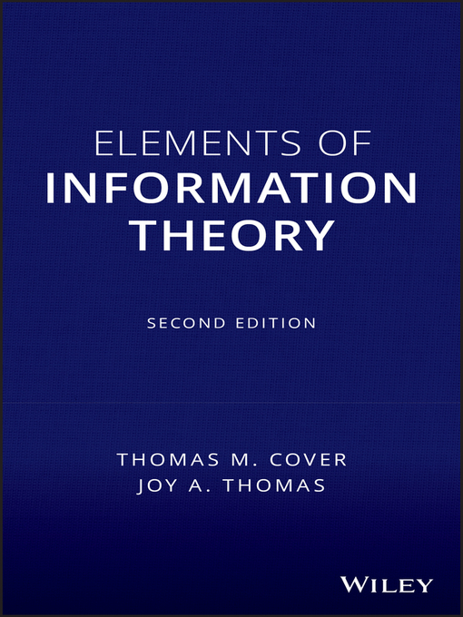 Elements of Information Theory Microsoft Library OverDrive